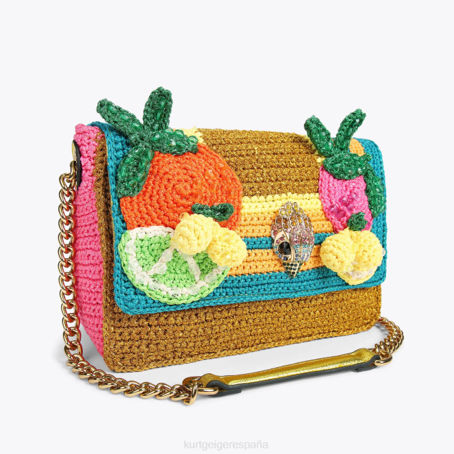 Kurt Geiger mujer londres crochet kensington 2LPR82 | bolsas combinación de oro